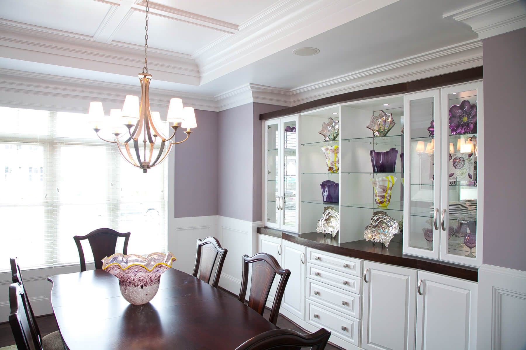 white dining room wall units