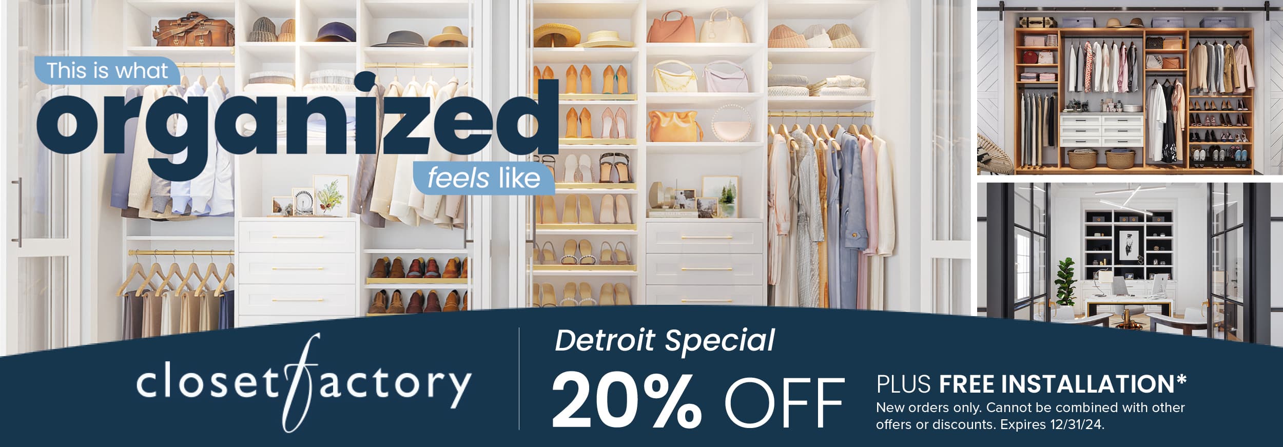 20% off banner for detroit