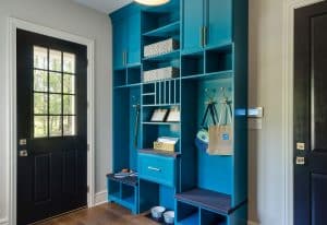 Blue mudroom